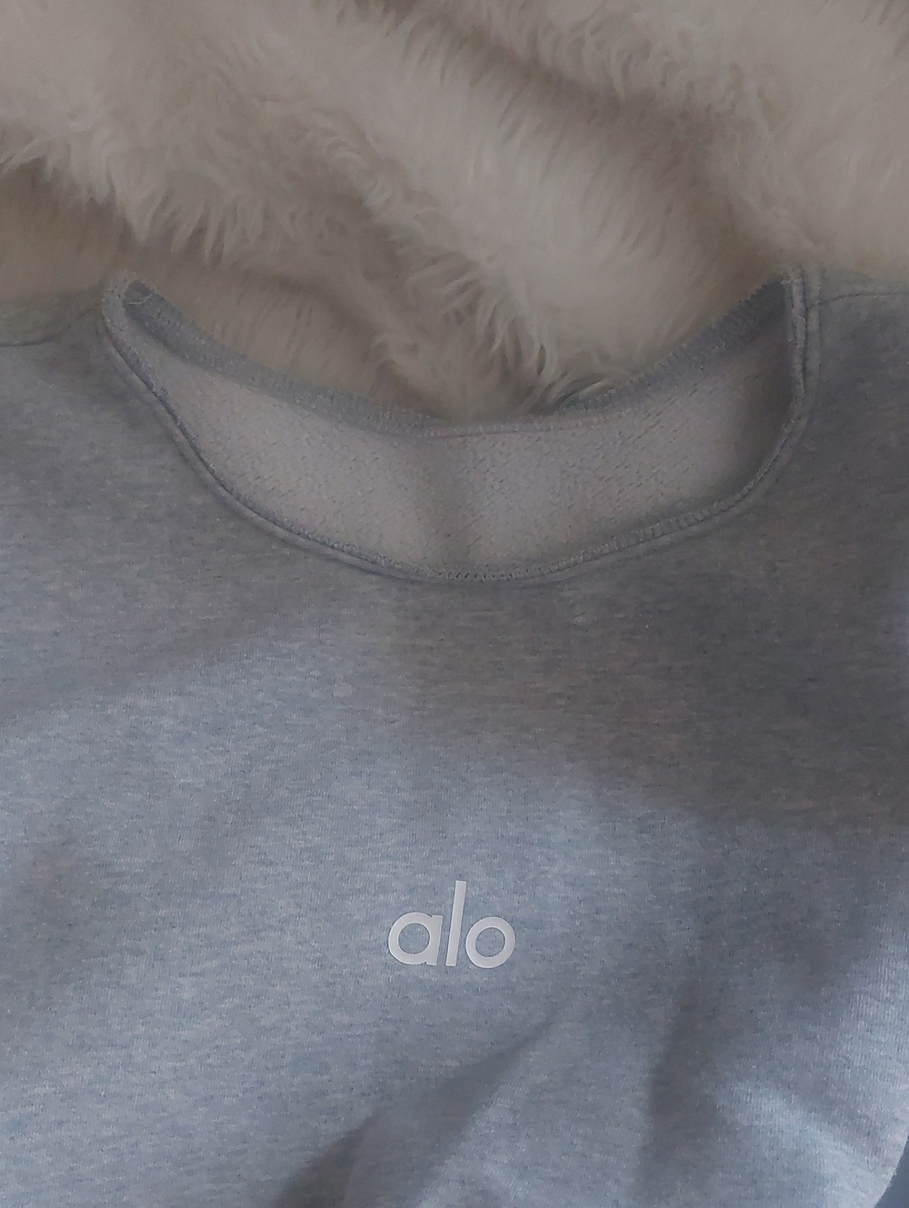 ALO Yoga Light Gray Rare Crewneck Sweatshirt RARE - Picture 3 of 6